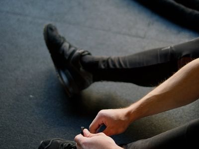 A pair of clean training shoes ready for a workout